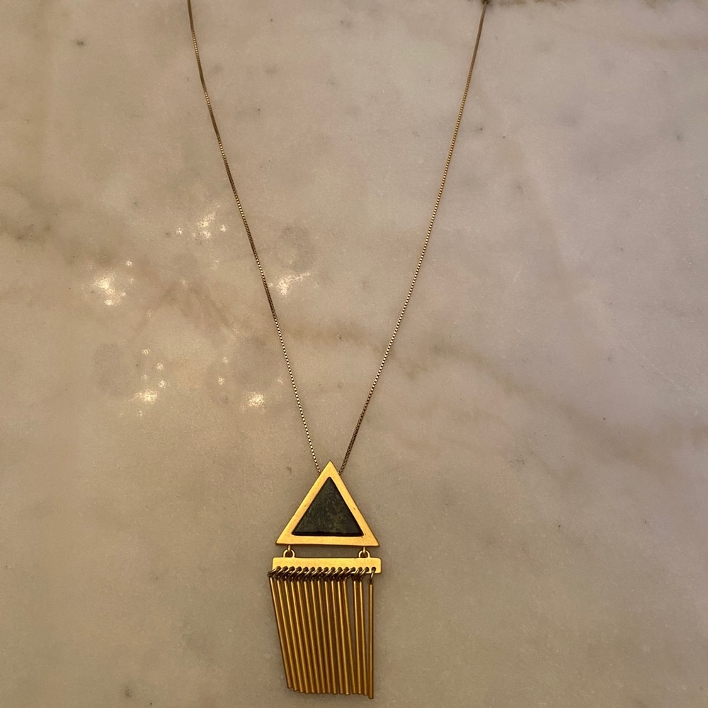 Madewell gold and marble necklace